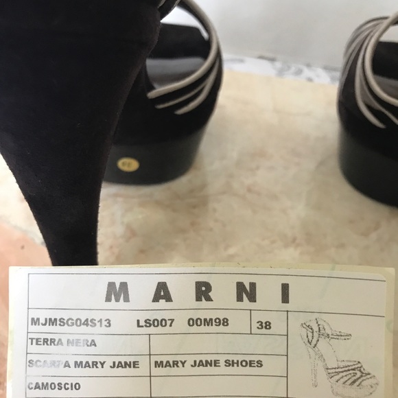 Marni New size 8 Chocolate Suede Sandals Platform - Picture 8 of 8